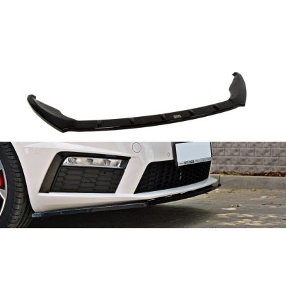 Maxton Design spoiler pod přední nárazník ver.1 pro Škoda Octavia RS Mk3, černý lesklý plast ABS