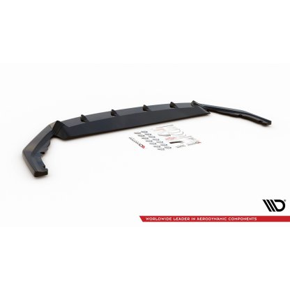 Maxton Design spoiler pod přední nárazník ver.1 pro Škoda Octavia RS Mk4, černý lesklý plast ABS