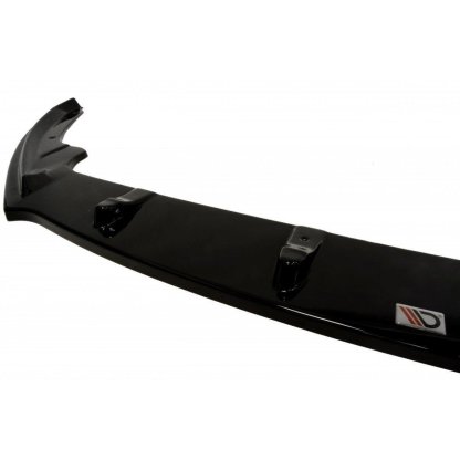 Maxton Design spoiler pod přední nárazník ver.1 pro Škoda Rapid, černý lesklý plast ABS