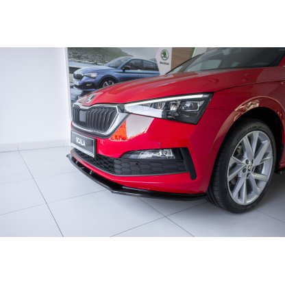 Maxton Design spoiler pod přední nárazník ver.1 pro Škoda Scala, černý lesklý plast ABS