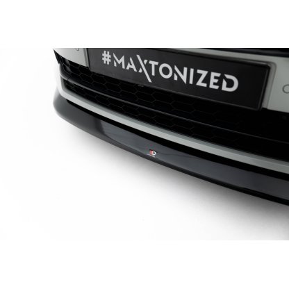 Maxton Design spoiler pod přední nárazník ver.1 pro Škoda Superb Mk3, černý lesklý plast ABS