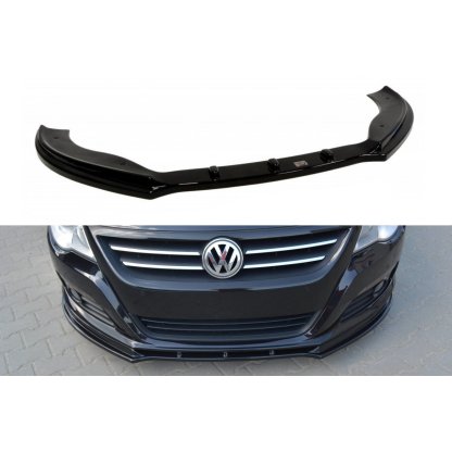 Maxton Design spoiler pod přední nárazník ver.1 pro Volkswagen CC, černý lesklý plast ABS