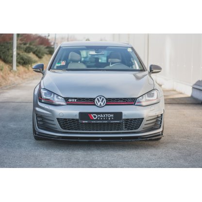 Maxton Design spoiler pod přední nárazník ver.1 pro Volkswagen Golf GTI Mk7, černý lesklý plast ABS