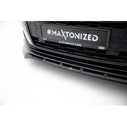 Maxton Design spoiler pod přední nárazník ver.2 pro Audi A5 F5 Facelift, černý lesklý plast ABS, Coupe/Sportback