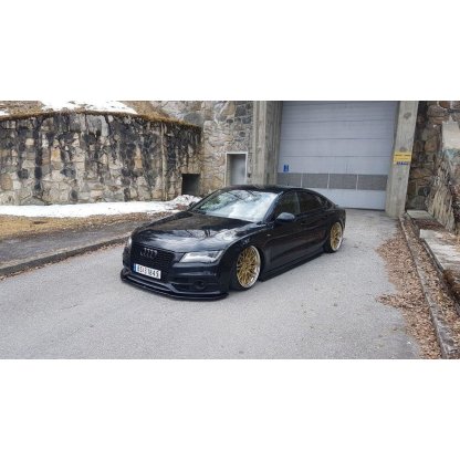 Maxton Design spoiler pod přední nárazník ver.2 pro Audi A7, S7 C7, černý lesklý plast ABS
