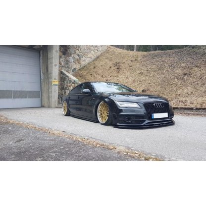 Maxton Design spoiler pod přední nárazník ver.2 pro Audi A7, S7 C7, černý lesklý plast ABS