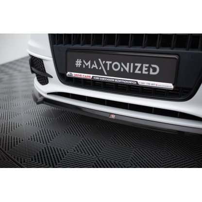 Maxton Design spoiler pod přední nárazník ver.2 pro Audi Q3 8U, černý lesklý plast ABS, S-Line