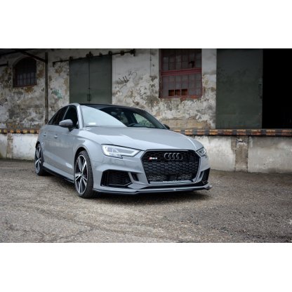 Maxton Design spoiler pod přední nárazník ver.2 pro Audi RS3 8V Facelift, černý lesklý plast ABS, Sedan