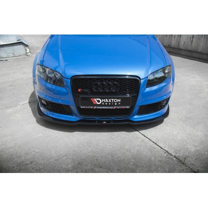 Maxton Design spoiler pod přední nárazník ver.2 pro Audi RS4 B7, černý lesklý plast ABS