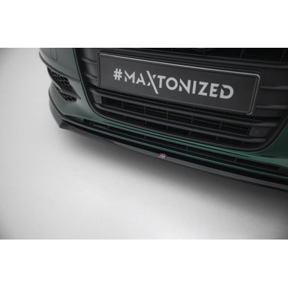 Maxton Design spoiler pod přední nárazník ver.2 pro Audi S6 C7, černý lesklý plast ABS