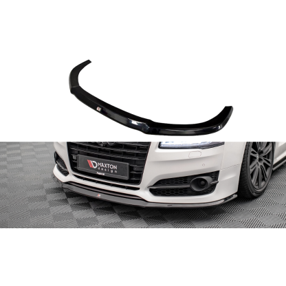 Maxton Design spoiler pod přední nárazník ver.2 pro Audi S8 D4 FL, černý lesklý plast ABS