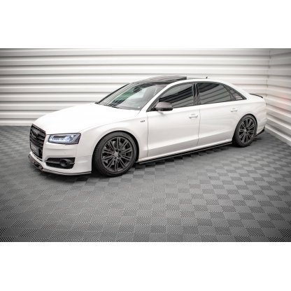 Maxton Design spoiler pod přední nárazník ver.2 pro Audi S8 D4 FL, černý lesklý plast ABS