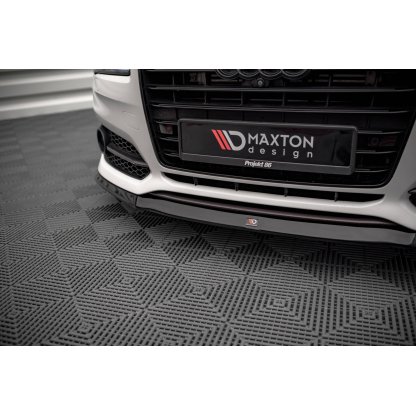 Maxton Design spoiler pod přední nárazník ver.2 pro Audi S8 D4 FL, černý lesklý plast ABS