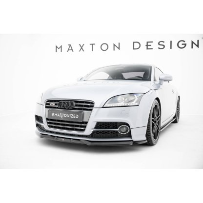 Maxton Design spoiler pod přední nárazník ver.2 pro Audi TT 8J Facelift, černý lesklý plast ABS, S-Line