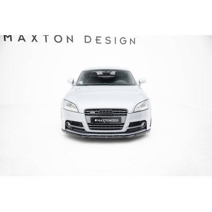 Maxton Design spoiler pod přední nárazník ver.2 pro Audi TT 8J Facelift, černý lesklý plast ABS, S-Line