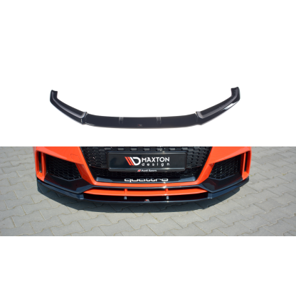 Maxton Design spoiler pod přední nárazník ver.2 pro Audi TT RS 8S, černý lesklý plast ABS