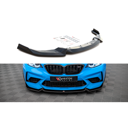 Maxton Design spoiler pod přední nárazník ver.2 pro BMW M2 F87, černý lesklý plast ABS, pro verzi Competition