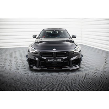 Maxton Design spoiler pod přední nárazník ver.2 pro BMW M2 G87, černý lesklý plast ABS