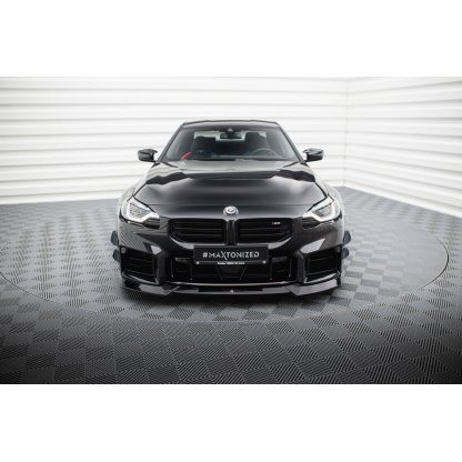 Maxton Design spoiler pod přední nárazník ver.2 pro BMW M2 G87, černý lesklý plast ABS