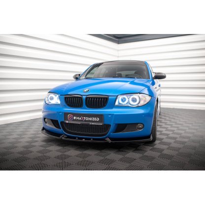 Maxton Design spoiler pod přední nárazník ver.2 pro BMW řada 1 E87 Facelift, černý lesklý plast ABS, M-Pack