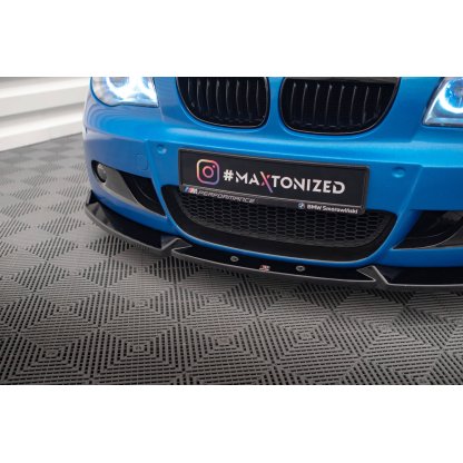 Maxton Design spoiler pod přední nárazník ver.2 pro BMW řada 1 E87 Facelift, černý lesklý plast ABS, M-Pack