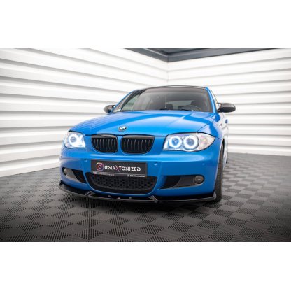 Maxton Design spoiler pod přední nárazník ver.2 pro BMW řada 1 E87 Facelift, černý lesklý plast ABS, M-Pack