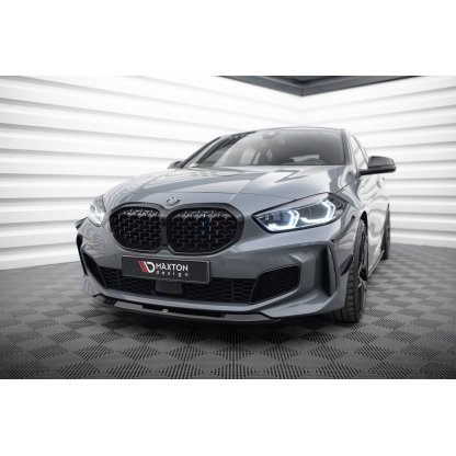 Maxton Design spoiler pod přední nárazník ver.2 pro BMW řada 1 F40, černý lesklý plast ABS, M-Pack