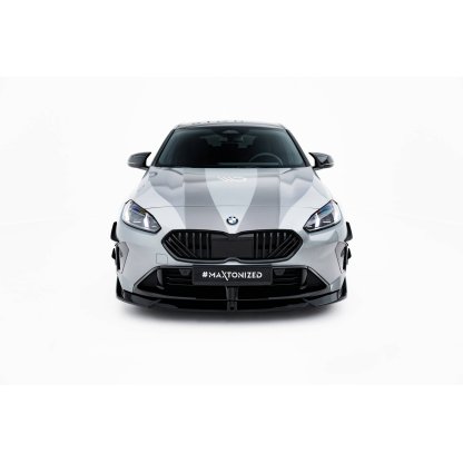 Maxton Design spoiler pod přední nárazník ver.2 pro BMW řada 1 F70, černý lesklý plast ABS, M135i / M-Pack