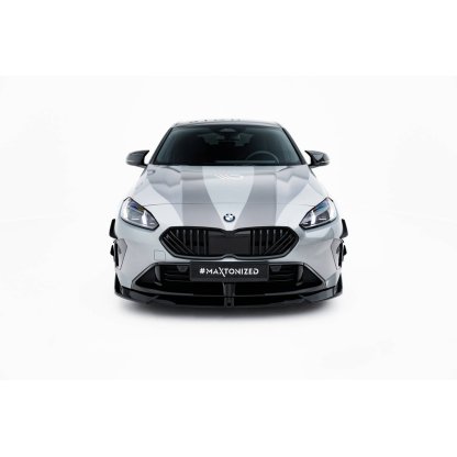 Maxton Design spoiler pod přední nárazník ver.2 pro BMW řada 1 F70, černý lesklý plast ABS, M135i / M-Pack