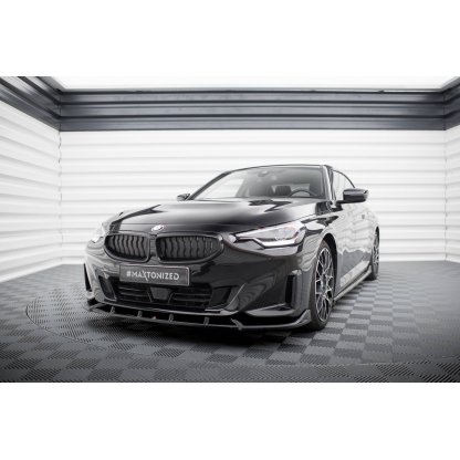 Maxton Design spoiler pod přední nárazník ver.2 pro BMW řada 2 G42 Standard, černý lesklý plast ABS