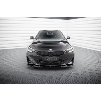 Maxton Design spoiler pod přední nárazník ver.2 pro BMW řada 2 G42 Standard, černý lesklý plast ABS