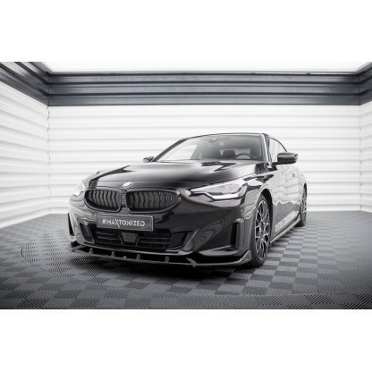 Maxton Design spoiler pod přední nárazník ver.2 pro BMW řada 2 G42 Standard, černý lesklý plast ABS