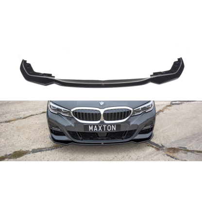 Maxton Design spoiler pod přední nárazník ver.2 pro BMW řada 3 G20 M-Pack, černý lesklý plast ABS