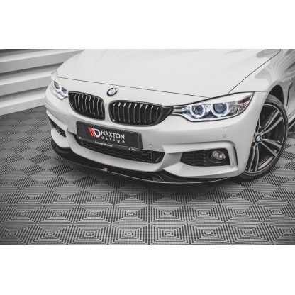 Maxton Design spoiler pod přední nárazník ver.2 pro BMW řada 4 F32, černý lesklý plast ABS