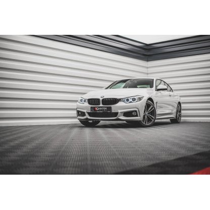 Maxton Design spoiler pod přední nárazník ver.2 pro BMW řada 4 F32, černý lesklý plast ABS