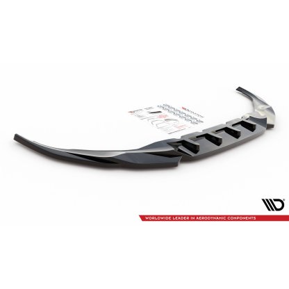 Maxton Design spoiler pod přední nárazník ver.2 pro BMW řada 7 G11 Facelift M-Pack, černý lesklý plast ABS