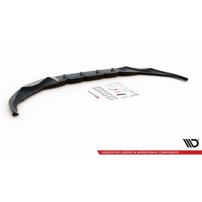 Maxton Design spoiler pod přední nárazník ver.2 pro BMW řada 7 G11 Facelift M-Pack, černý lesklý plast ABS