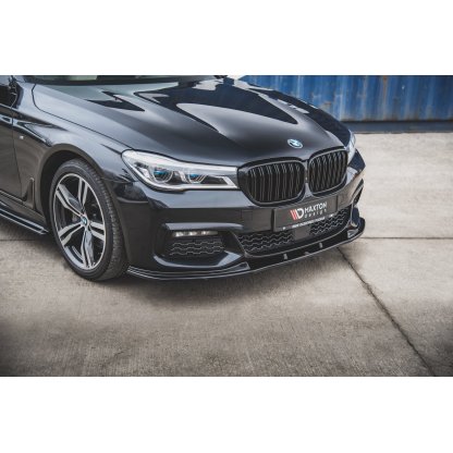 Maxton Design spoiler pod přední nárazník ver.2 pro BMW řada 7 G11 M-Pack, G12 M-Pack, černý lesklý plast ABS