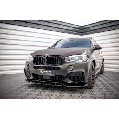 Maxton Design spoiler pod přední nárazník ver.2 pro BMW X5 F15, černý lesklý plast ABS, M-Pack