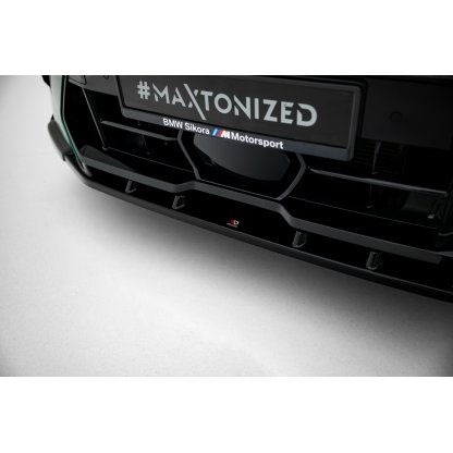Maxton Design spoiler pod přední nárazník ver.2 pro BMW X6 M F96 Facelift, černý lesklý plast ABS