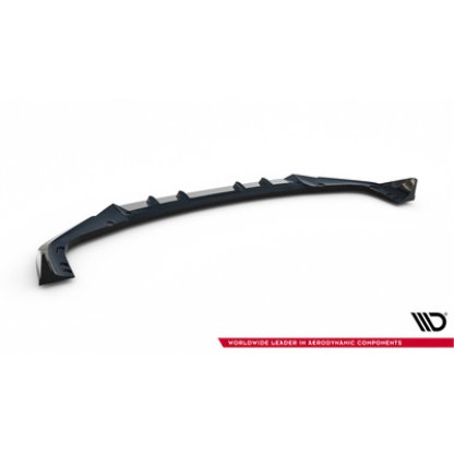 Maxton Design spoiler pod přední nárazník ver.2 pro BMW X6 M F96 Facelift, černý lesklý plast ABS