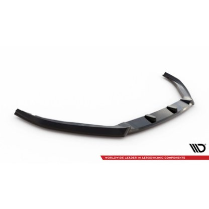 Maxton Design spoiler pod přední nárazník ver.2 pro Ford Focus Mk4, černý lesklý plast ABS, Vignale, Estate/Hatchback