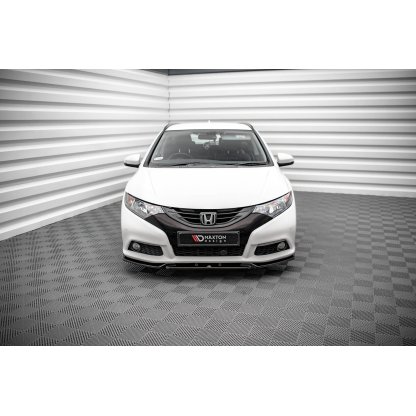 Maxton Design spoiler pod přední nárazník ver.2 pro Honda Civic Mk9, černý lesklý plast ABS