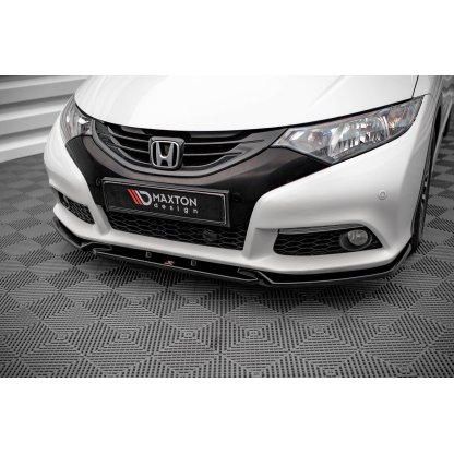 Maxton Design spoiler pod přední nárazník ver.2 pro Honda Civic Mk9, černý lesklý plast ABS