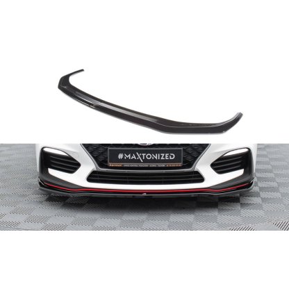 Maxton Design spoiler pod přední nárazník ver.2 pro Hyundai i30 N Mk3, černý lesklý plast ABS