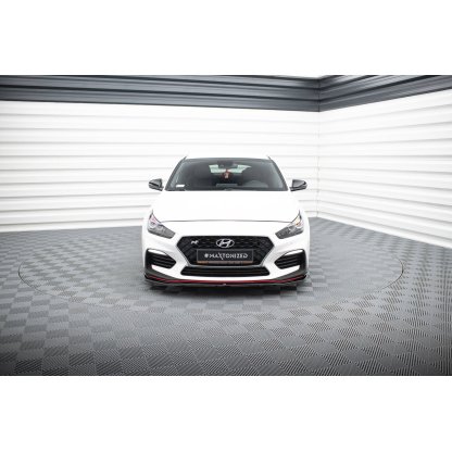 Maxton Design spoiler pod přední nárazník ver.2 pro Hyundai i30 N Mk3, černý lesklý plast ABS
