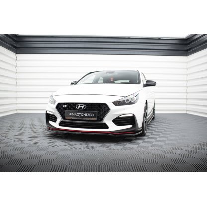 Maxton Design spoiler pod přední nárazník ver.2 pro Hyundai i30 N Mk3, černý lesklý plast ABS