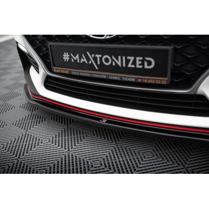 Maxton Design spoiler pod přední nárazník ver.2 pro Hyundai i30 N Mk3, černý lesklý plast ABS
