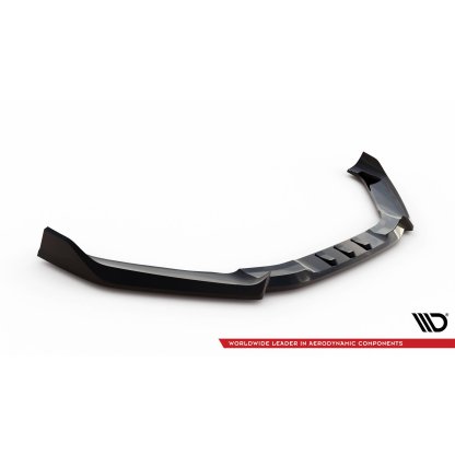 Maxton Design spoiler pod přední nárazník ver.2 pro Hyundai Veloster N Mk2, černý lesklý plast ABS