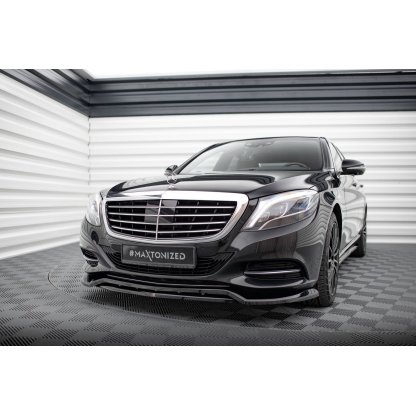 Maxton Design spoiler pod přední nárazník ver. 2 pro Mercedes třída S W222 Standard, černý lesklý plast ABS
